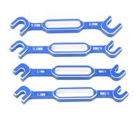 DANAIXZ Jeu de clés pour voiture télécommandée, kit d'outils de démontage de rotule, tendeur, écrou, en alliage d'aluminium, pour l'entretien des véhicules télécommandés, 4 pièces, (Bleu)