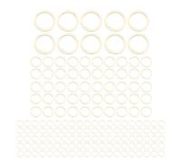 DANAIXZ Kit d'artisanat d'anneaux en bois brut, 205 pièces, 5 tailles, anneaux de couronne en bois lisse pour projets de bricolage, décorations de Noël, artisanat de mariage, contr