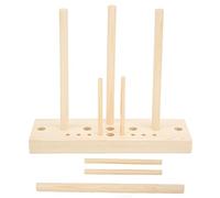 DANAIXZ Kit d'outils de fabrication de nœuds en bois réglable multi-tailles avec bâtons et planche pour bricolage, emballage cadeau, décorations de fête, accessoires pour cheveux