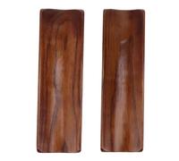 DANAIXZ Lot de 2 assiettes à sushi de style japonais, long plateau de service rectangulaire en bois pour sushi, apéritifs, crackers, cuisine à domicile, salle à manger en bois mass
