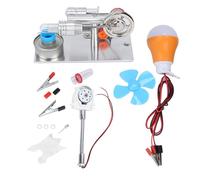 DANAIXZ Modèle Physique de Moteur Stirling Mini générateur d'énergie à air Chaud Kit Scientifique éducatif avec Lampe à Alcool Ampoule à Lame de Ventilateur pour étudiants enseigna