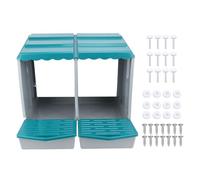 DANAIXZ Nichoir de Poulet pour Poules, Canards, volailles, Confortable, spacieux, Facile à Nettoyer, matériau PP Durable, boîte de Ponte pour l' de Basse-Cour, Utilisation agricole (2 Compartiments)