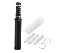 DANAIXZ Outil rotatif professionnel de coupe-dentelle en cuir avec 3 lames pour l'artisanat du cuir, coupe de cordon en cuir, poignée ergonomique, construction en acier plastique d