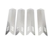 DANAIXZ Paquet de 4 plaques chauffantes de Gril réglables en Acier Inoxydable, couvercles de brûleur de Four, plaques de déflecteur de Gril à gaz pour Barbecue, Tente chauffante po
