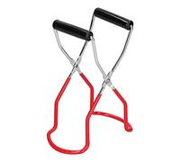 DANAIXZ Pince à bocal en acier inoxydable, outil de cuisine multifonctionnel antidérapant et anti-brûlure pour la maison et les restaurants, pinces chauffantes durables 153g 22cm, (Rouge)