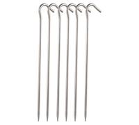 DANAIXZ Piquets de Tente en Acier Inoxydable, piquets de Sol de Camping Robustes, piquets de Sable, Ancres d'auvent, antirouille, piquets de Tente légers pour randonnée en Plein AI (6)