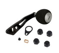 DANAIXZ Poignée de Moulinet de pêche en EVA, poignée Unique de Remplacement en métal Durable avec Trou de Montage de 5 x 8 mm, Compatible avec Moulinet à Profil Bas, Couleur Pistolet (Pistolet Noir)