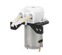 DANAIXZ Pompe péristaltique DC6V Pompe de transfert de liquide micro Contrôle de débit de haute précision pour laboratoire d'aquarium Biochimie analytique Tube en silicone en plast (Blanche)