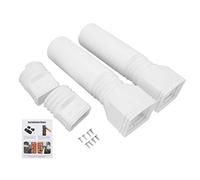 DANAIXZ Rallonge de gouttière de pluie, tuyau d'extension de drainage universel flexible, connecteur durable et étanche pour usage extérieur, jardin, matériau PE ABS, extensible de (Blanc)