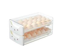DANAIXZ Récipient à œufs avec tiroir à Double Couche en Plastique empilable Transparent, boîte de Rangement pour œufs pour réfrigérateur, Organisateur de réfrigérateur, Conception