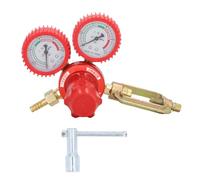 DANAIXZ Réducteur de pression d'acétylène professionnel, entrée de 8 mm, double jauge, régulateur de gaz de soudage résistant aux chocs, construction en laiton pour la fabrication