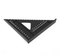 DANAIXZ Règle triangulaire en alliage d'aluminium de 7 pouces, outil de mesure d'angle multi-trous à 90 degrés, équerre de charpentier pour la construction du bois et les projets d