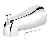 DANAIXZ Robinet de baignoire mural avec inverseur extractible, bec de baignoire dissimulé moderne, finition électroplaquée en alliage de zinc, pour salle de bain, 13,7 x 6,5 cm
