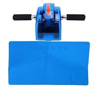 DANAIXZ Roue à rouleaux d'exercices abdominaux, 4 roues, entraîneur de force de base pour entraînement de gymnastique à domicile, équipement de Fitness léger bleu 40cm