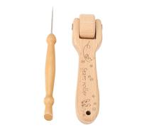 DANAIXZ Rouleau à coudre professionnel, outil de matelassage, ensemble de pressage ergonomique en bois de hêtre pour quilteurs et tailleurs, comprend un cône de pressage de tissu e