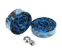 DANAIXZ Ruban de guidon de vélo EVA léger, durable, antidérapant, confortable, pour vélo de route, de montagne, noir, bleu, rouge, blanc, rose, vert, jaune, café (Noir Bleu)