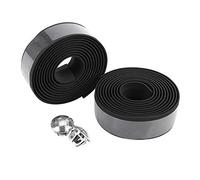 DANAIXZ Ruban de guidon de vélo EVA léger, durable, antidérapant, confortable, pour vélo de route, de montagne, noir, bleu, rouge, blanc, rose, vert, jaune, café (Noire)