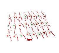 DANAIXZ Sac de calendrier de l' de Noël, couronne en feutre, décoration de compte à rebours, sacs cadeaux de vacances réutilisables pour la maison, mur de cheminée à suspendre, 24