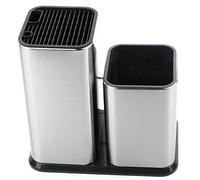 DANAIXZ Support à couteaux en acier inoxydable, organisateur de cuisine avec design détachable, grande capacité, gain de place, bloc de rangement pour couteaux, idéal pour les cuis