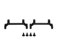 DANAIXZ Support de gouvernail de pont RC en alliage d'aluminium, résistant à l'usure, léger, durable, haute résistance, pièce de rechange pour voitures RC Unimog, 2 pièces avec vis (Noir)