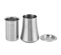 DANAIXZ Tamis à café en poudre en acier inoxydable 304 de qualité supérieure avec base antidérapante pour et brassage domestique, filtre à café et tasse à mesurer, durable, facile (Ponçage de la