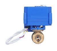 DANAIXZ Vanne à bille motorisée en laiton, vanne d'eau électrique avec indication de commutateur DN15 DC12V, conception directe à action rapide pour systèmes de plomberie et applic