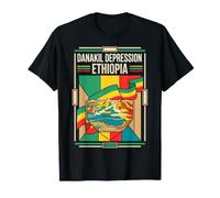 Danakil Basin Drapeau Éthiopie Voyage Art T-Shirt