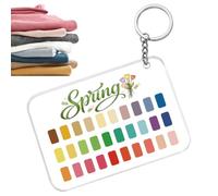 d'analyse des couleurs en acrylique transparent réutilisable | Porte-clés analyse des couleurs pour femme pour shopping, maquillage, boutique, salon, studio, placard, centre commercial
