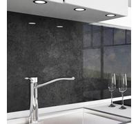 danario Crédence Adhésive pour Cuisine I Panneau Mural décoratif Autocollant | Protège Mur Cuisine | Décoration Aspect Verre | 0,80 mm | Anthracite - 60cm x 500cm