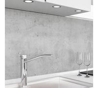 danario Crédence Adhésive pour Cuisine I Panneau mural décoratif autocollant | Protège mur cuisine | Décoration aspect mat | 0,40 mm | Béton - 60 cm x 220 cm