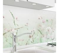 danario Crédence Adhésive pour Cuisine I Panneau mural décoratif autocollant | Protège mur cuisine | Décoration aspect mat | 0,40 mm | Prairie Fleurie - 60 cm x 340 cm