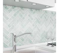 danario Crédence Adhésive pour Cuisine I Panneau mural décoratif autocollant | Protège mur cuisine | Décoration aspect mat | 0,40 mm | Chevron - 60 cm x 280 cm