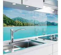 danario Crédence Adhésive pour Cuisine - Panneau Mural décoratif Autocollant | Protège Mur Cuisine | Décoration Aspect Mat | 0,40 mm - Paradis Tropical - 60cm x 280cm