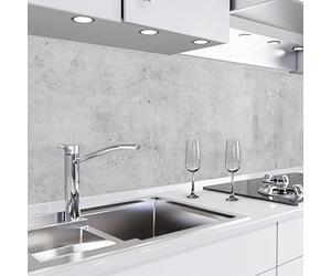 danario Crédence Adhésive pour Cuisine - Panneau Mural décoratif Autocollant | Protège Mur Cuisine | Décoration Aspect Mat | 0,40 mm - Béton - 60cm x 80cm
