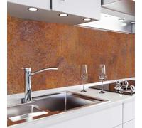 danario Crédence Adhésive pour Cuisine | Protège Mur Cuisine | Mural Décoratif Autocollant | 0,37 mm | Opaco | Rouille - 60cm x 60cm