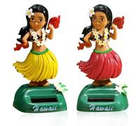 Danbghyuo 2PCS Hawaiian Hula Dashboard Doll,Ornement De Voiture Hawaïenne Hula Doll,Adultes Poupée de Tableau de Bord, Décoration de Voiture,Bureau Fournitures Maison Décoration Intérieure