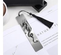 Danbghyuo Metal Marque Page, Épingles à Cheveux Épée, Antiquité Marque Page, éPée Livré Avec un Pendentif,Amateurs De Lecture Cadeau Amusant Pour Les Femmes Et Les Hommes (motif de dragon)