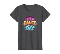 Dance All Day : Affiche de fête vibrante pour Les Amateurs de Musique T-Shirt, Femme, Chiné Foncé, XXL