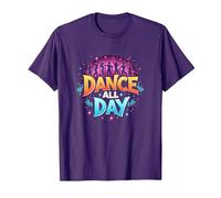 Dance All Day : Affiche de fête vibrante pour Les Amateurs de Musique T-Shirt, Homme, Violet, M