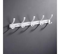 Dance angel Porte-Manteau Crochet Double Patère Murale 3/4/5/6/7/8 Crochets Espace Aluminium Antique Fixé au Mur Cintre Industrielle Salle de Bain Cuisine Métal Double Crochet Blanc