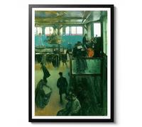 Dance at the Moulin de la Galette par Ramon Casas, art mural impressionniste, affiche vintage 1890, impression scène de cabaret français, cadeau de décoration d'intérieur, archivage mat, A4