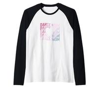 Dance Mom Heart Typographie Rainbow Manche Raglan