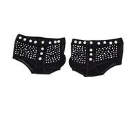 Dance Paws Pad Noir Protection Confortable Toe Pied Tongs pour Ballet Danse du Ventre Lyrique Jazz Moderne Nylon Résine Strass 1 Paire (Taille L/38~39)