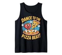 Dance to The Pizza Beat Motif Mignon Pizza et Tomate Débardeur