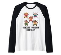 Dance to Your Own Hoofbeat Scottish Highland Farmer Cowgirl Manche Raglan