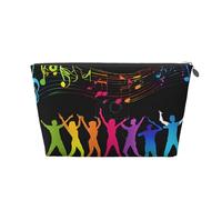 Dance with Music Trousse de toilette de voyage en cuir, un organisateur de maquillage tendance et pratique, Argenté., Taille unique