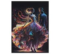 Dance with You Puzzles Adultes 300 Pièces en Bois, Jouet De Puzzle De Défi De Cerveau pour des Enfants, D’Intelligence 42×30cm
