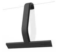 dancemoon JustHang Raclette Douche avec Crochet intégré, 25 cm, Noir | Design primé, silicone monobloc doux au toucher, pour parois de douche, fenêtres, miroirs, carrelages et voitures
