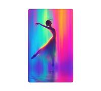 Dancer Neon Gradients Surreal Single Toggle Blank Wall Plate Light Switch Cover Decorative 1 Gang for Kitchen Room Bathroom Size 11.4x7cm