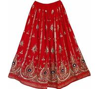 Dancers World Superbe jupe tzigane pour femme - Style Hippie Boho indien - M/L - Multicolore -
